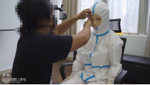 しっかりガードするマッサージ師 ー 防護服の中身は甘いクリティカル ー
